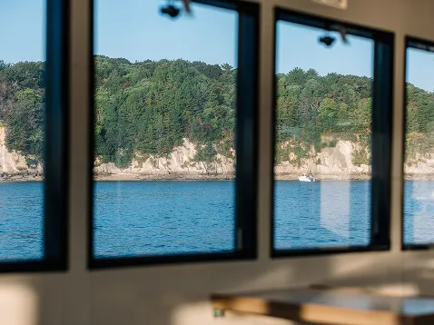 vue depuis le navire de croisière